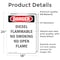 Signmission Diesel Flammable No Smoking No Danger Sign, Vinyl Decal, 18in W x 24in L, 2PK OS-2PACK-DS-D-1824-V-2363 - alternate 4